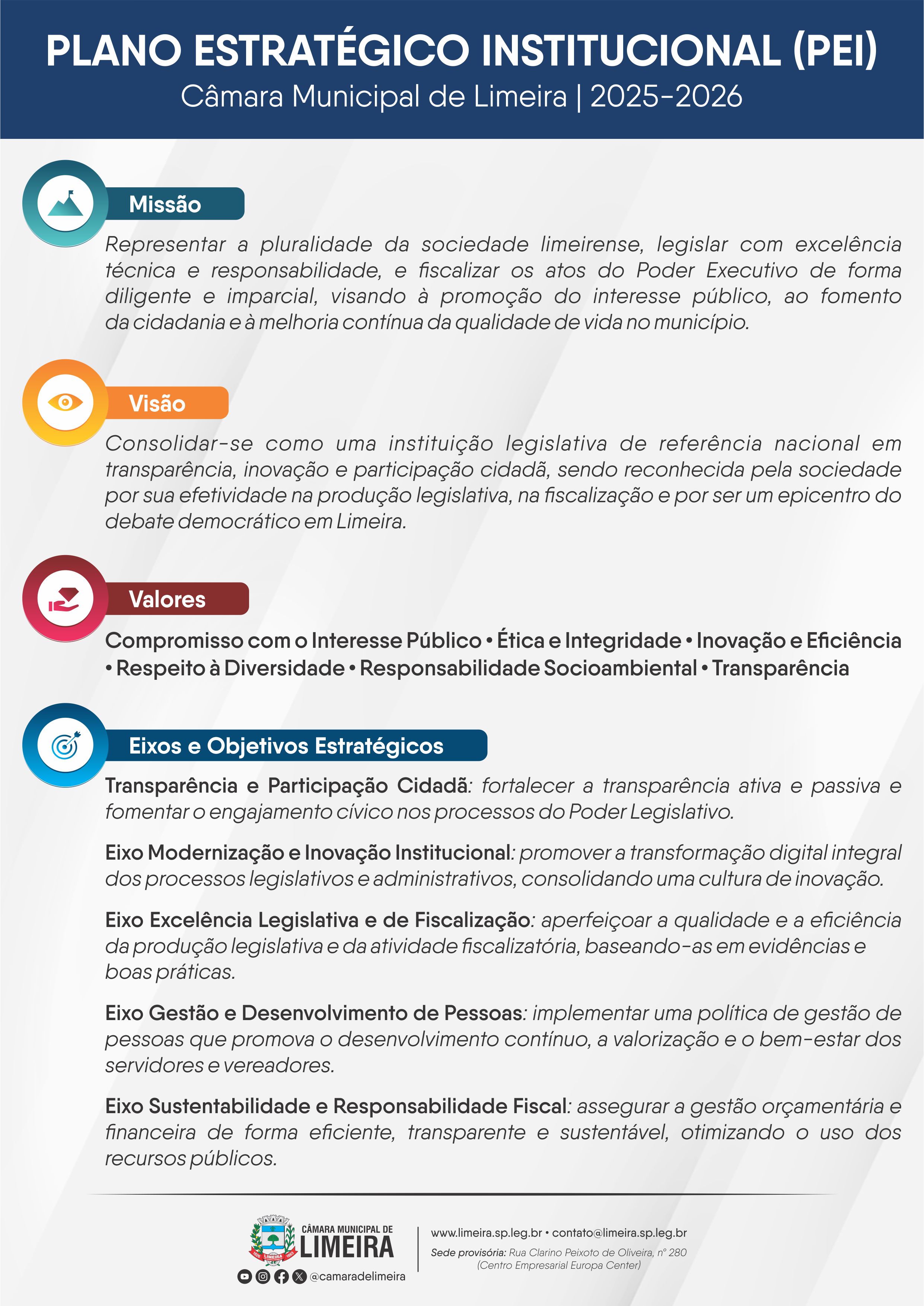 Planejamento Estratégico da Câmara Municipal de Limeira