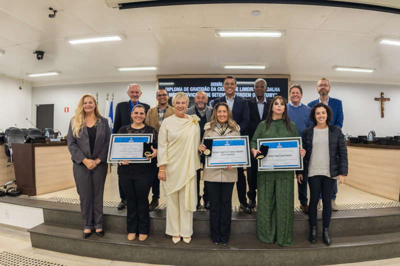 Câmara entrega Diplomas de Gratidão da Cidade de Limeira e Medalha de Mérito