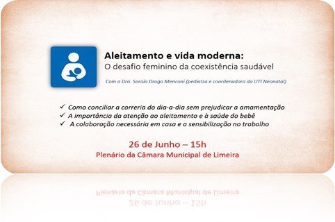 Campanha de Incentivo ao Aleitamento Materno segue com palestra