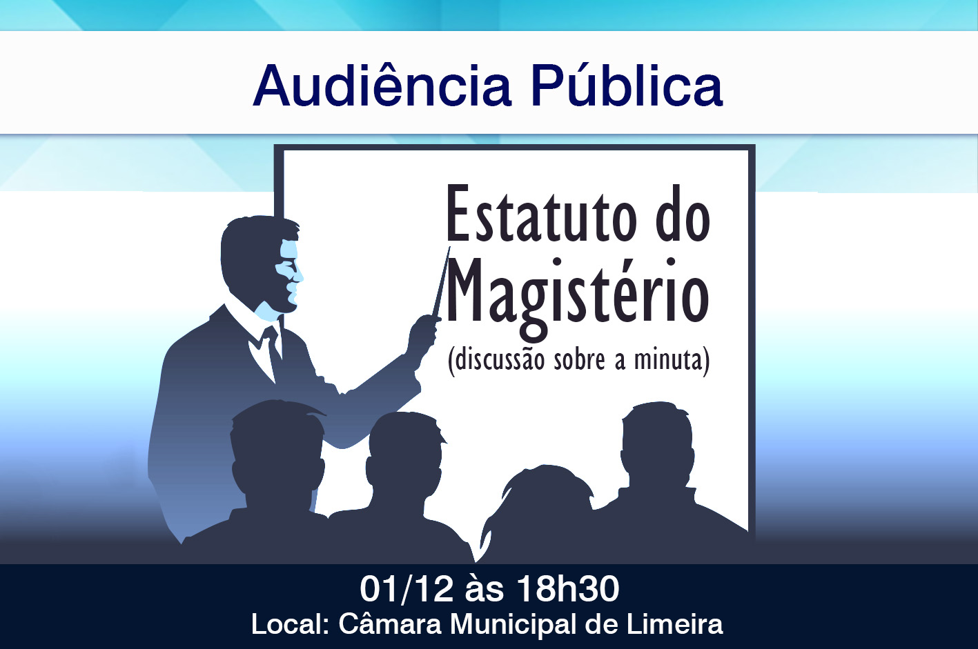 Câmara promove audiência pública sobre novo Estatuto do Magistério