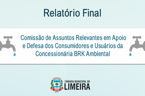 Comissão que apura aumento no consumo de água apresenta relatório final