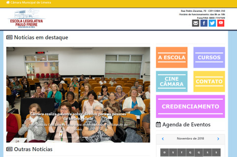 Câmara cria novo site para Escola Legislativa