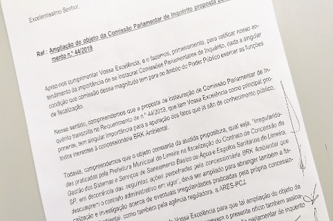 Grupo de vereadores pede que proposta de CPI inclua Ares-PCJ e BRK Ambiental em investigação 