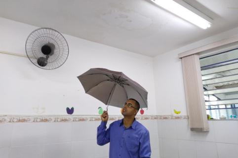 Waguinho da Santa Luzia fiscaliza Escola Municipal Fábio Franco