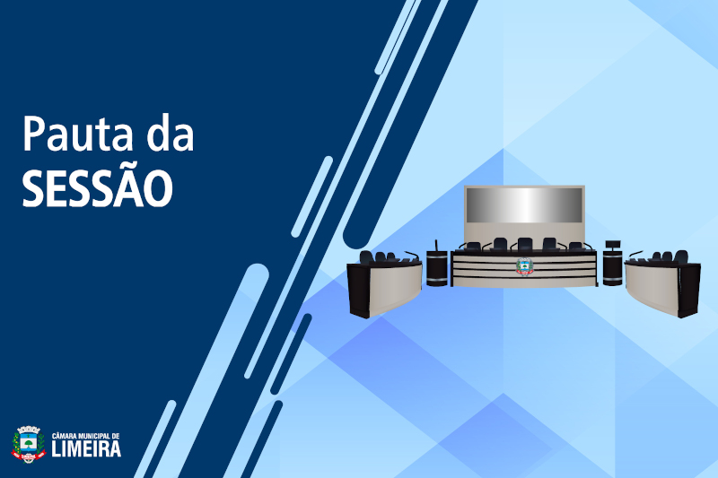 Câmara vota três projetos na próxima sessão ordinária