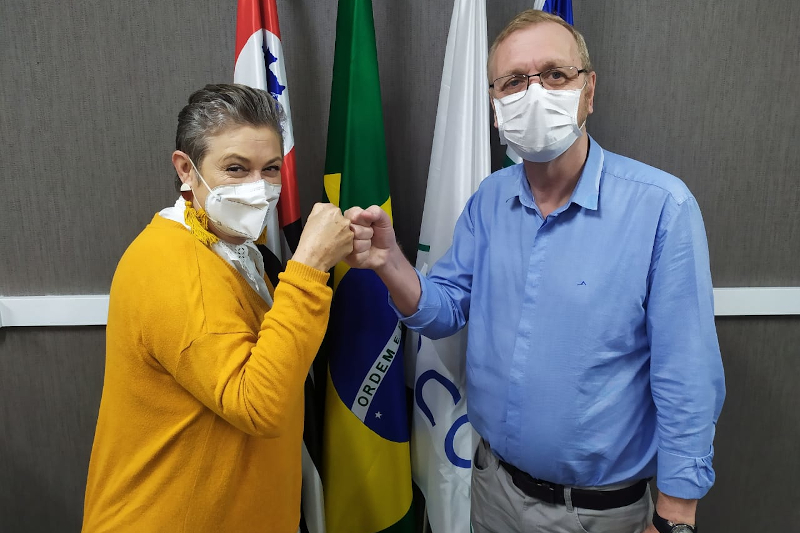 Presidente da Câmara recebe visita da vice-prefeita Erika Tank