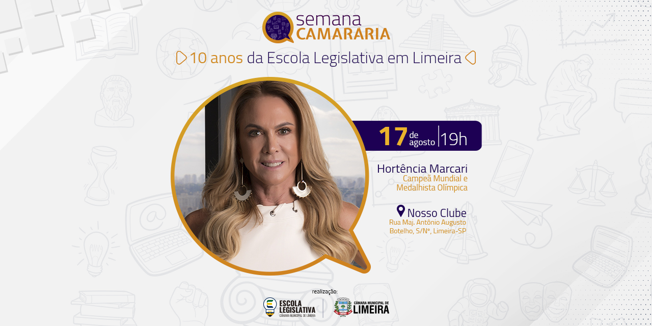 Penúltimo dia da Semana Camarária terá Hortência Marcari