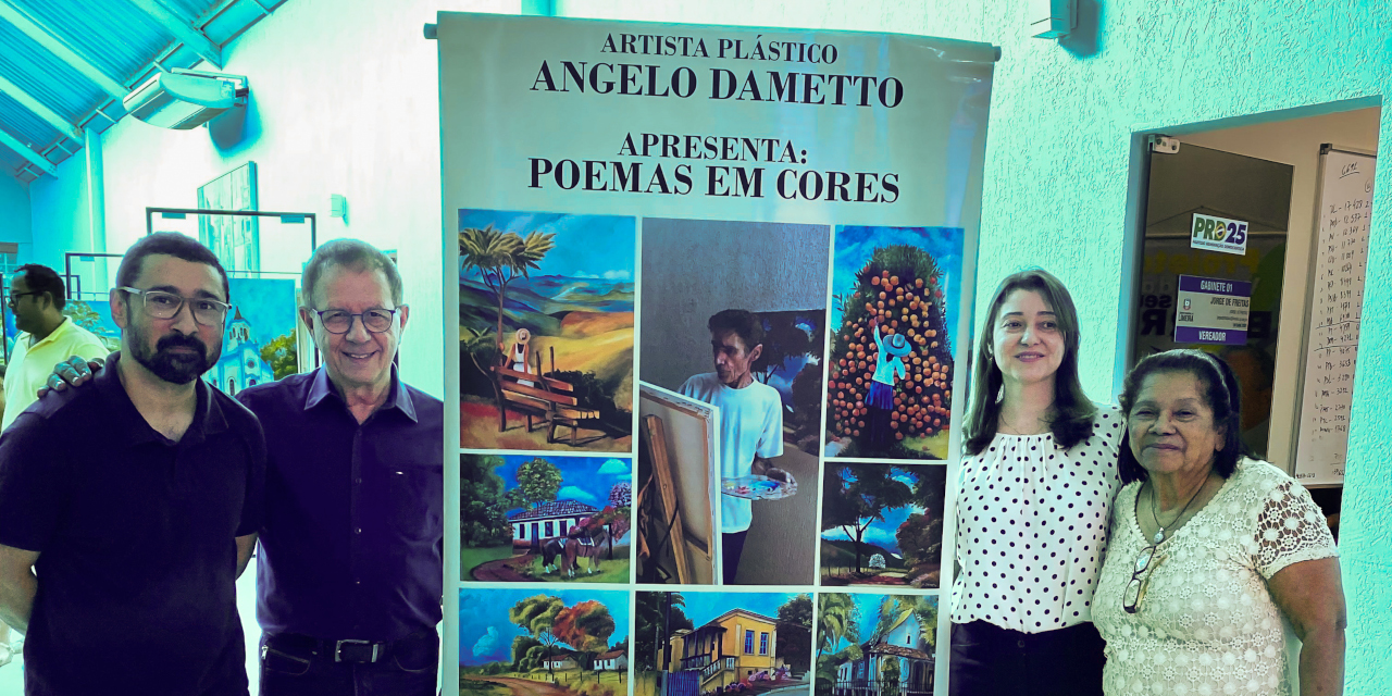 Aberta a exposição Poemas em Cores de Angelo Dametto na Câmara Municipal