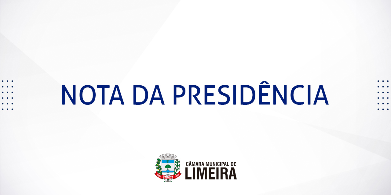 Nota da Presidência