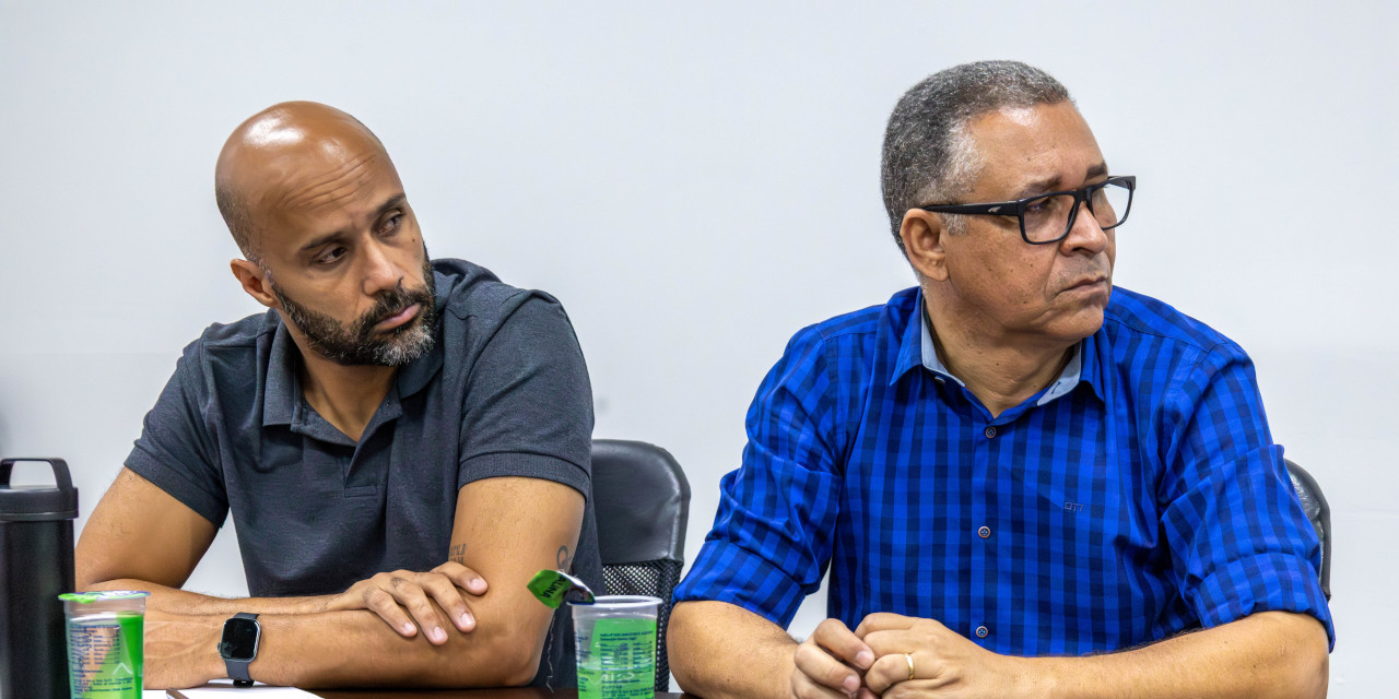 João Gomes Júnior, secretário municipal de esportes, e Júlio César Florindo, diretor administrativo