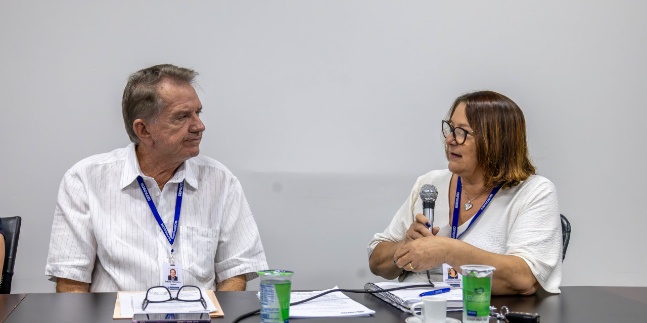 Representantes do Centro de Promoção Social Municipal, Dimas Francisco Peruzza e Renata Chiari