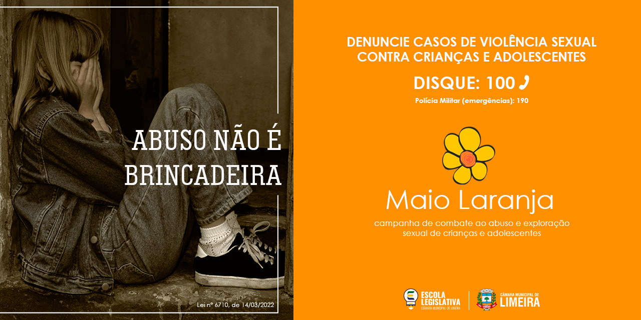 Câmara reforça anualmente ações da campanha Maio Laranja
