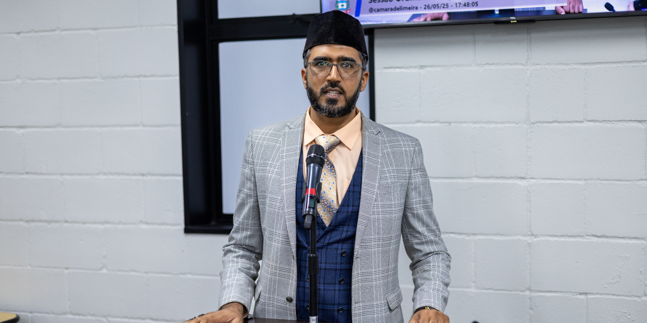 Vice-presidente da Comunidade Muçulmana Ahmadia do Brasil, imã Ihtsham Ahmad Moman - conscientização sobre islamismo
