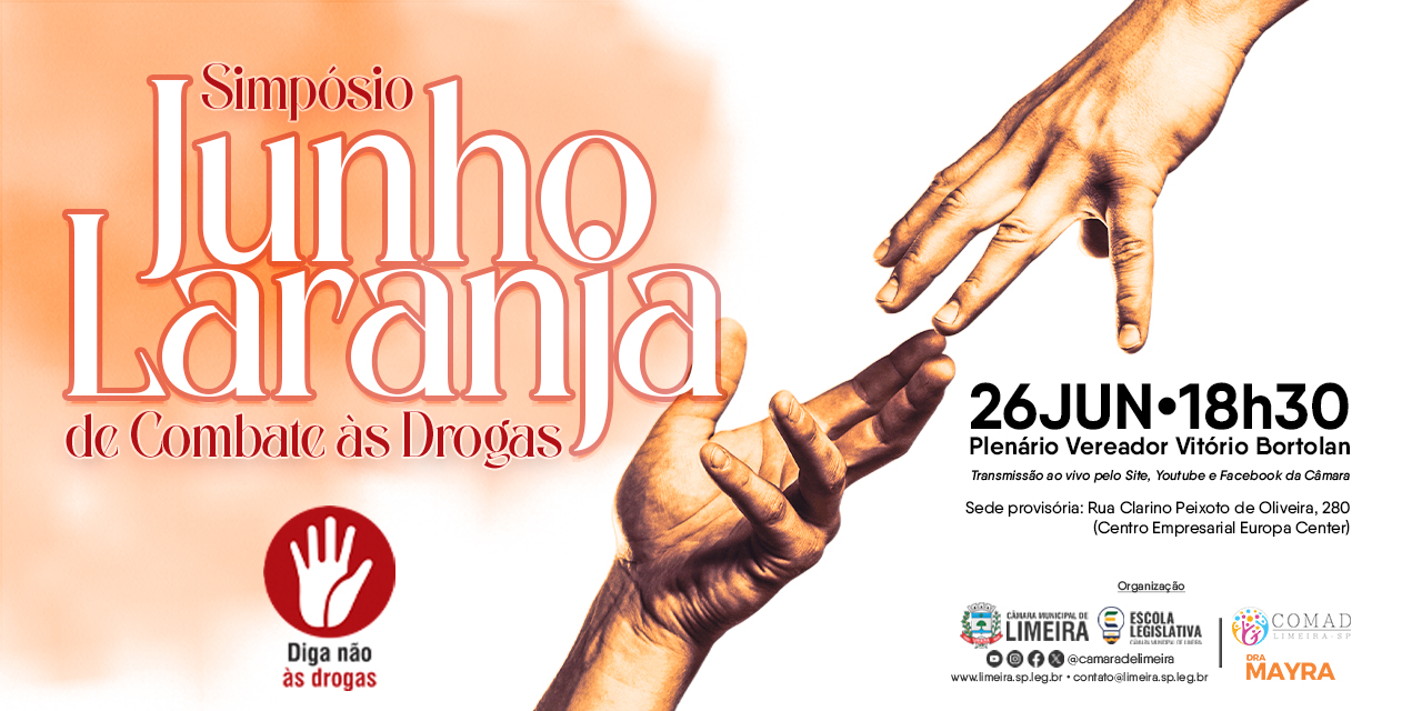 Abertas inscrições para Simpósio Junho Laranja de Combate às Drogas