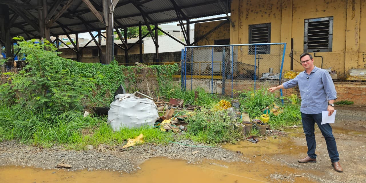 Felipe Penedo solicita limpeza e manutenção da faixa de domínio da ferrovia em Limeira