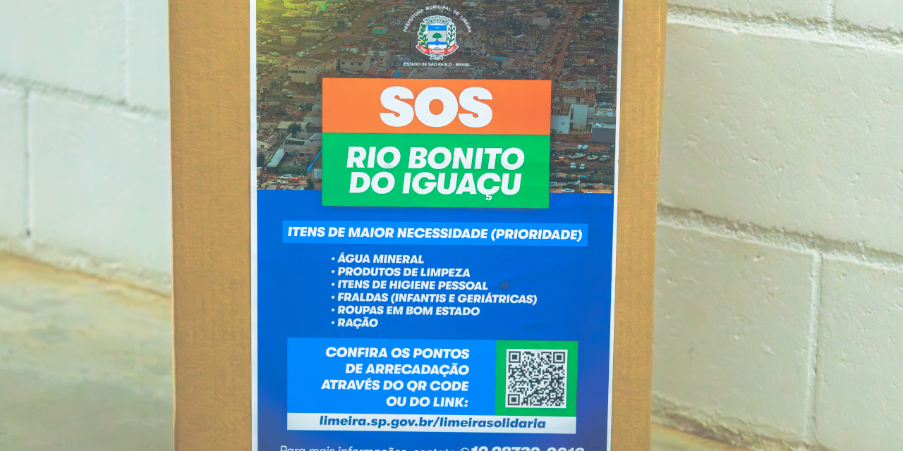 Solidariedade: Câmara de Limeira recebe doações para ajudar vítimas do tornado em Rio Bonito do Iguaçu (PR)