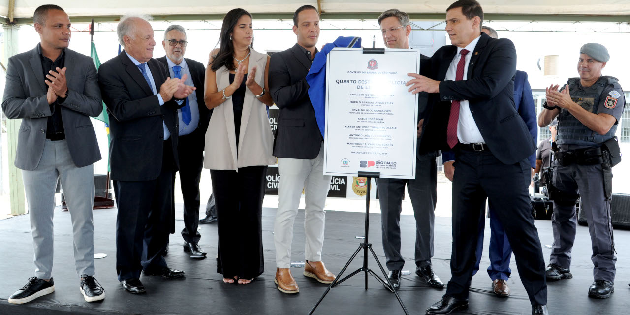 Representando a Câmara, presidente participa da inauguração do novo 4º Distrito Policial de Limeira