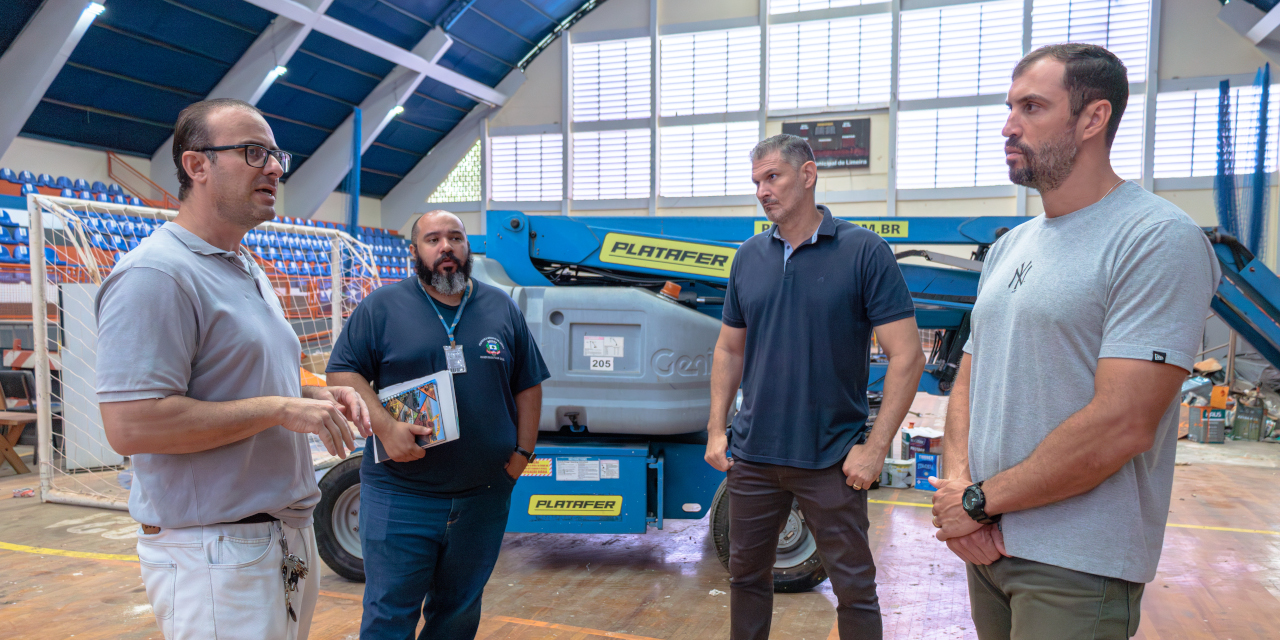 Reforma: Comissão de Esporte volta a fiscalizar obras do Ginásio Vô Lucato