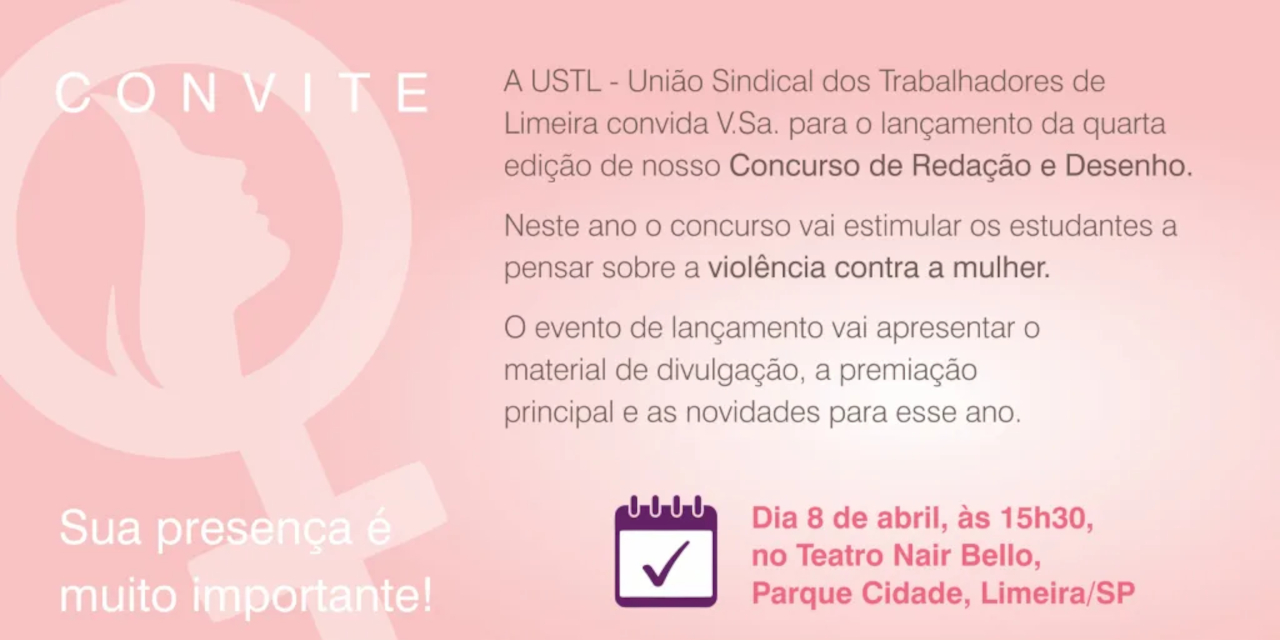 Apoio institucional da Câmara: Concurso de Redação e Desenho da USTL terá lançamento na quarta (8/4)