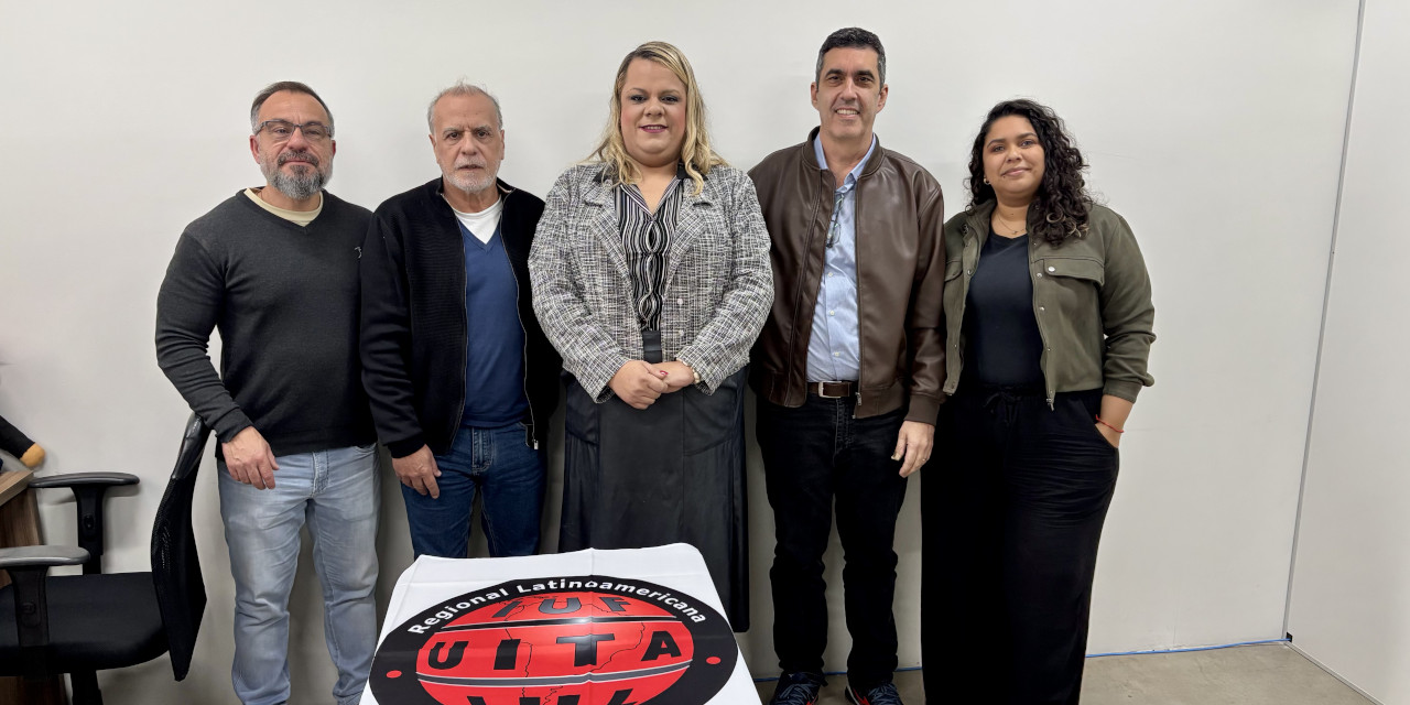 Isabelly Carvalho recebe secretário-geral da UITA para discutir direitos trabalhistas e ações conjuntas