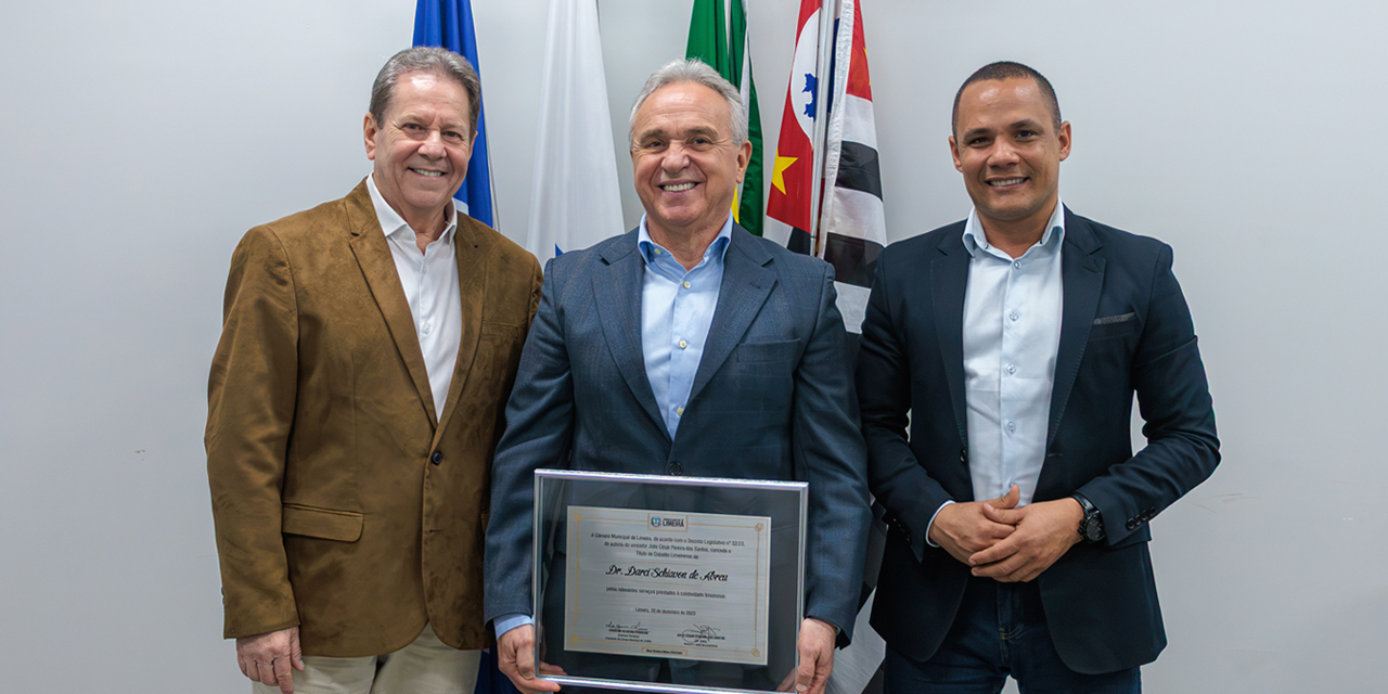 Câmara homenageia o médico Darci Schiavon de Abreu com Título de Cidadão Limeirense