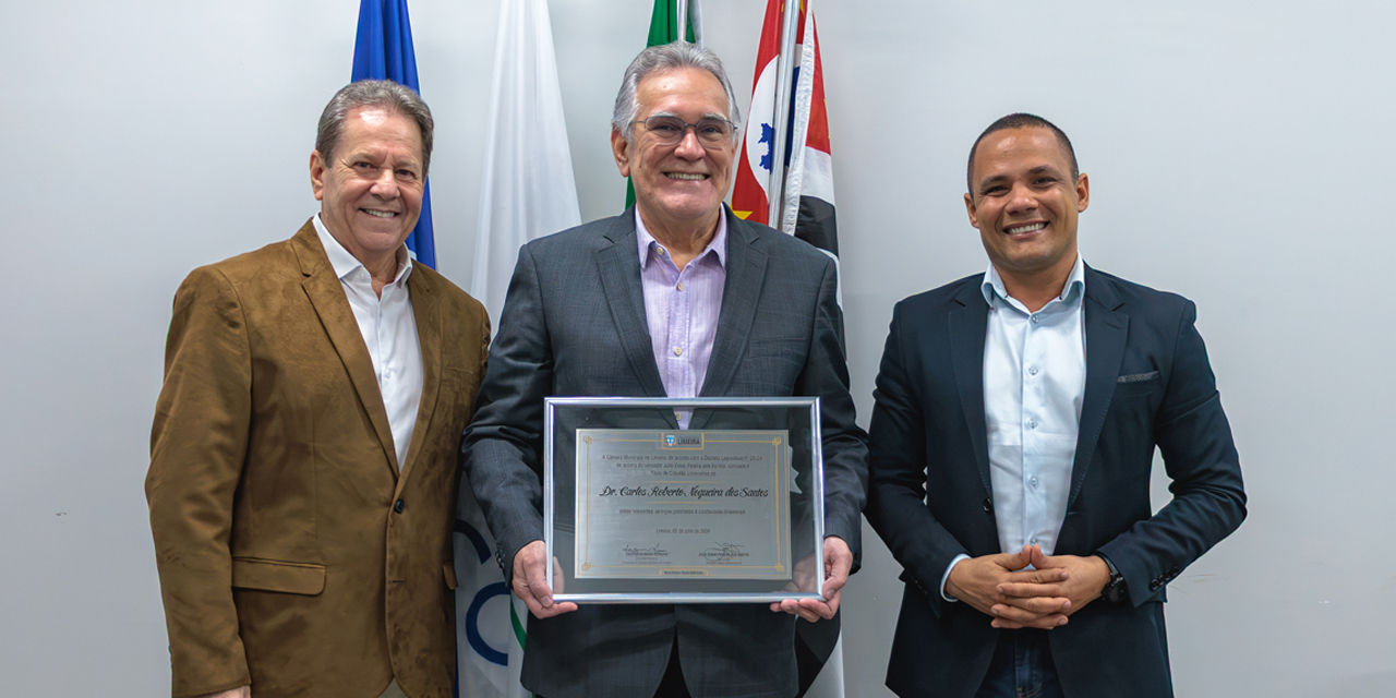 Médico Carlos Roberto Nogueira dos Santos recebe Título de Cidadão Limeirense