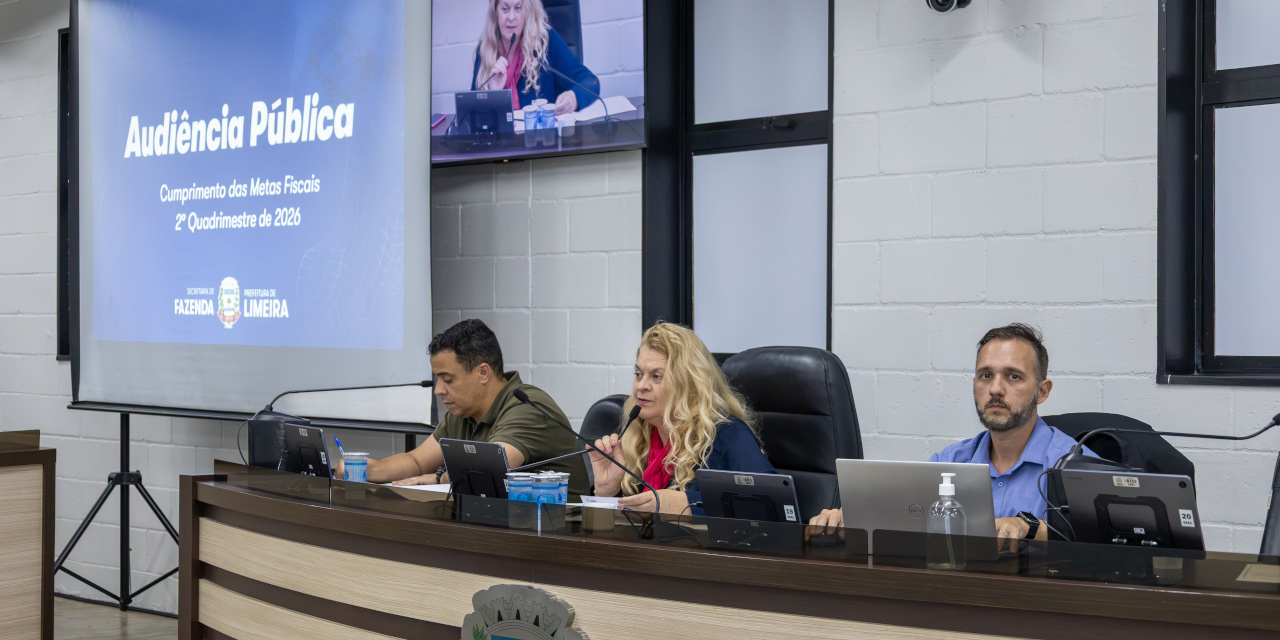 Prefeitura presta contas sobre o cumprimento das metas fiscais em audiência pública na Câmara